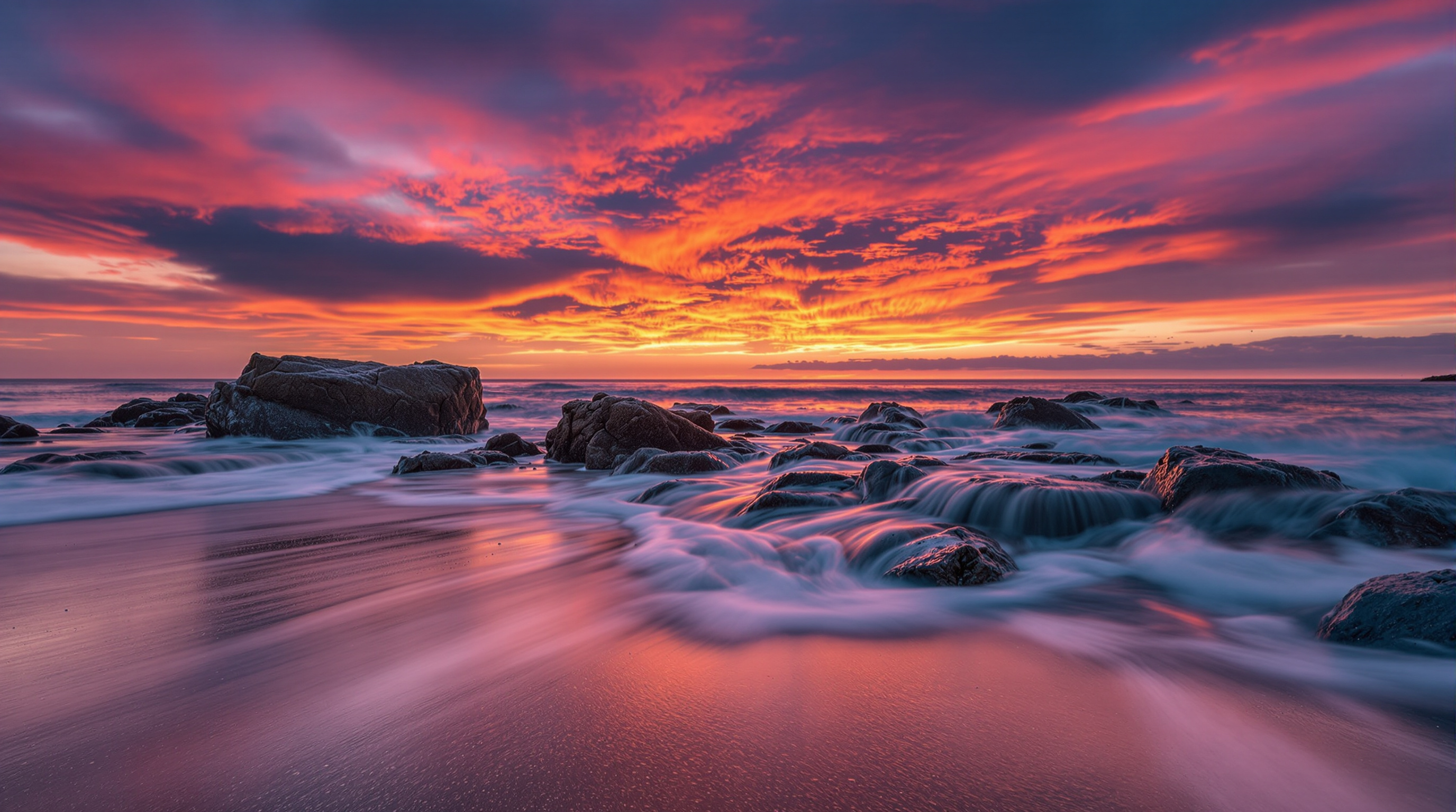 Beach photography at sunset